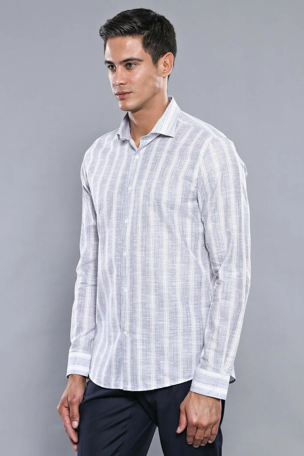 Striped Blue Men's Shirt | Wessi sold by Wessi