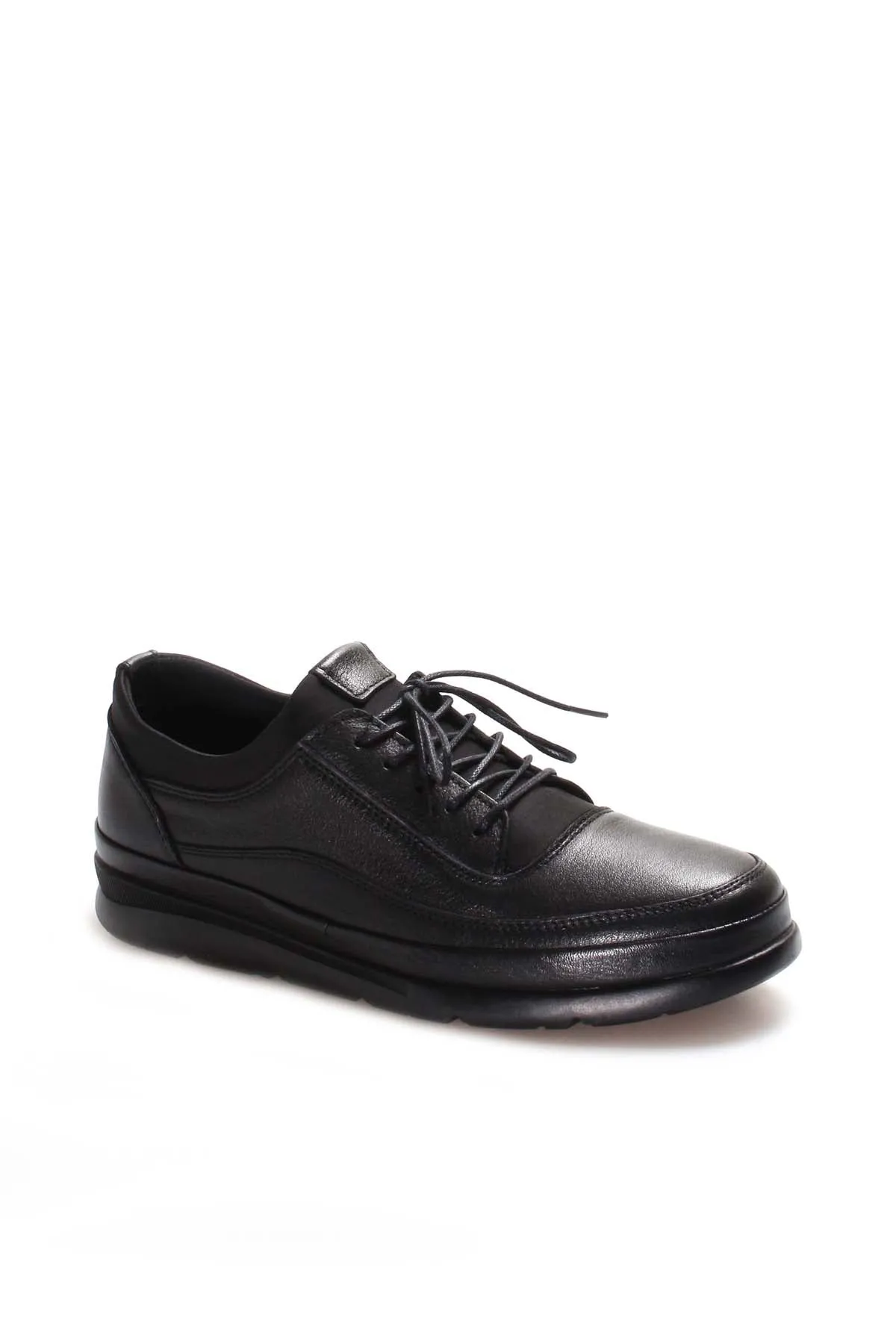 Men's Black Leather Comfort Shoes-Wessi sold by Wessi product image thumbnail 3