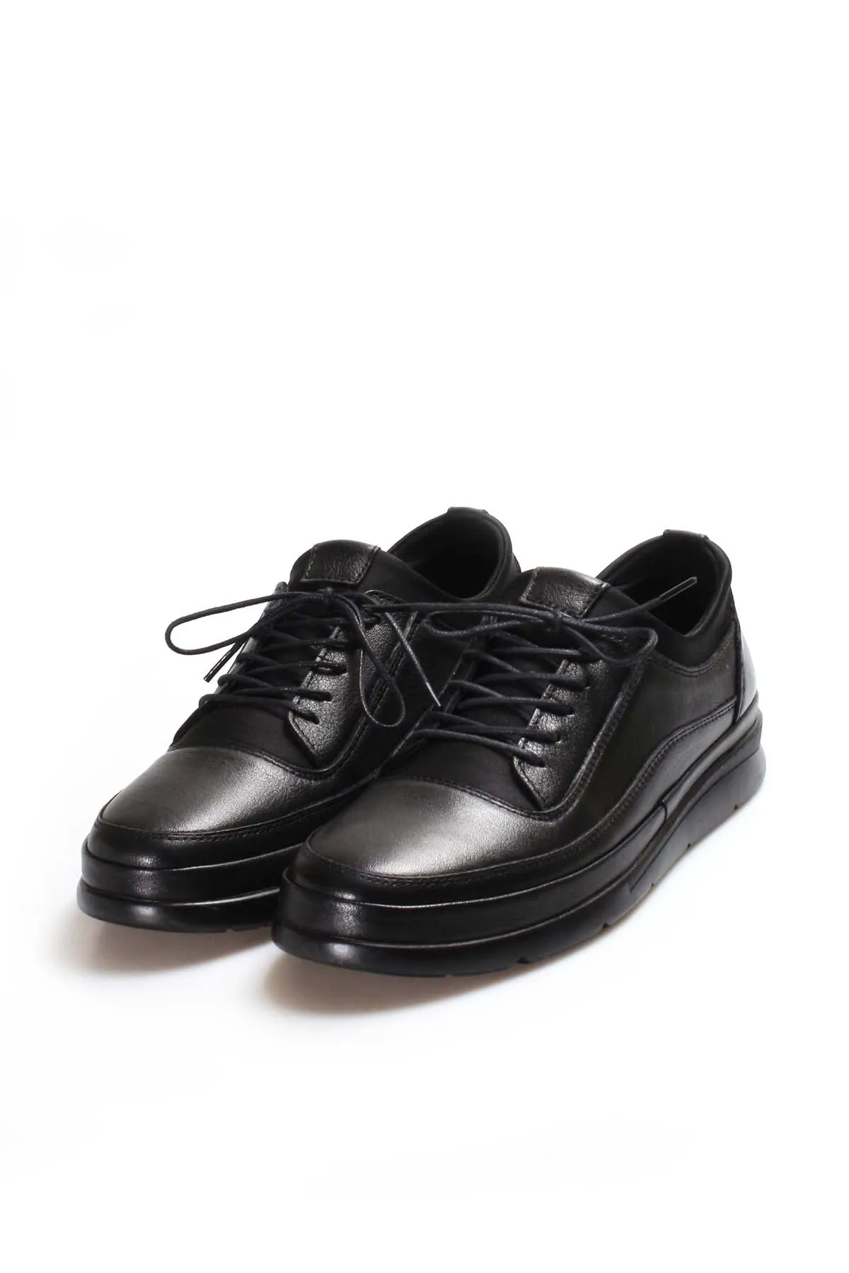 Men's Black Leather Comfort Shoes-Wessi sold by Wessi product image thumbnail 5