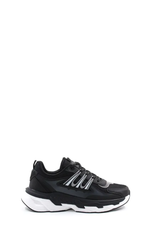 Men's Black Chunky Sneakers with White Sole - Wessi sold by Wessi