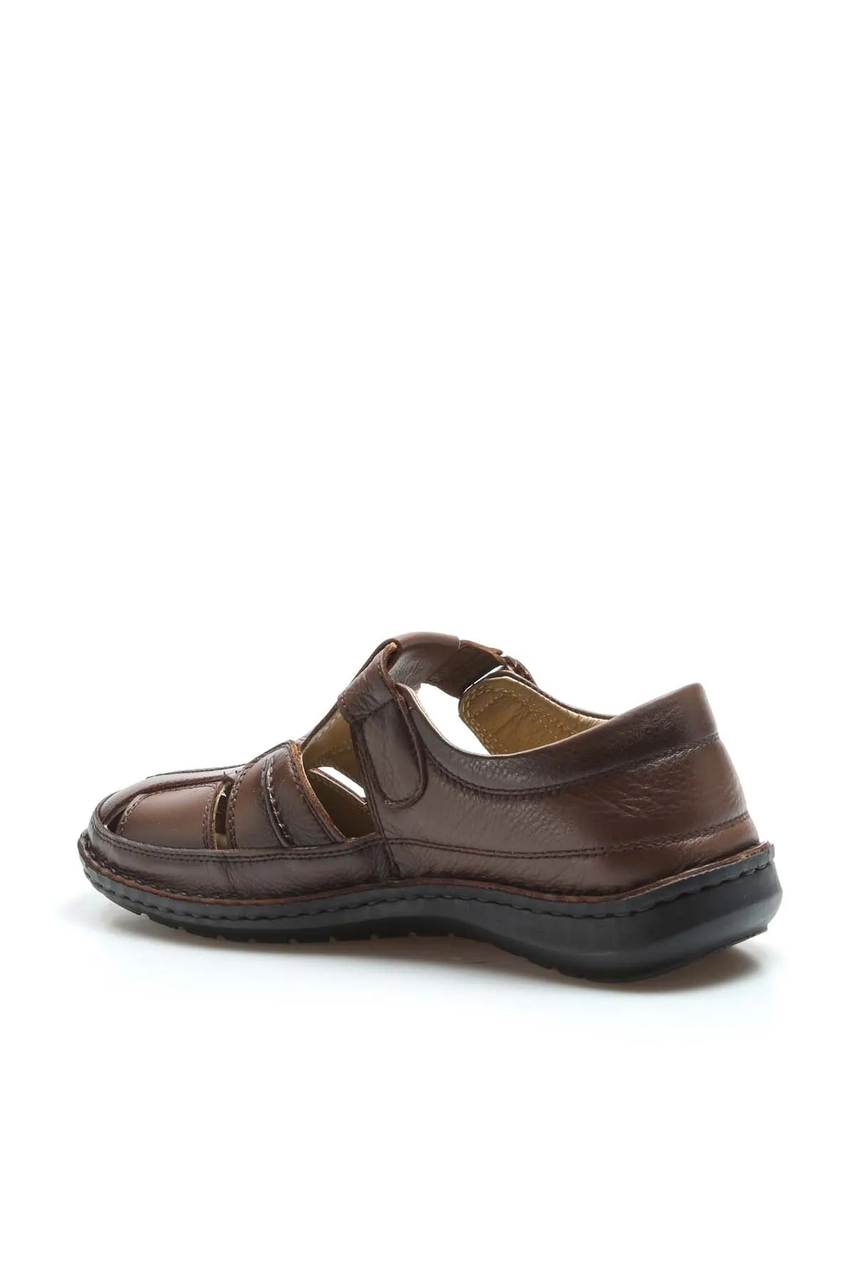 Men's Brown Leather Fisherman Sandals-Wessi sold by Wessi product image thumbnail 3