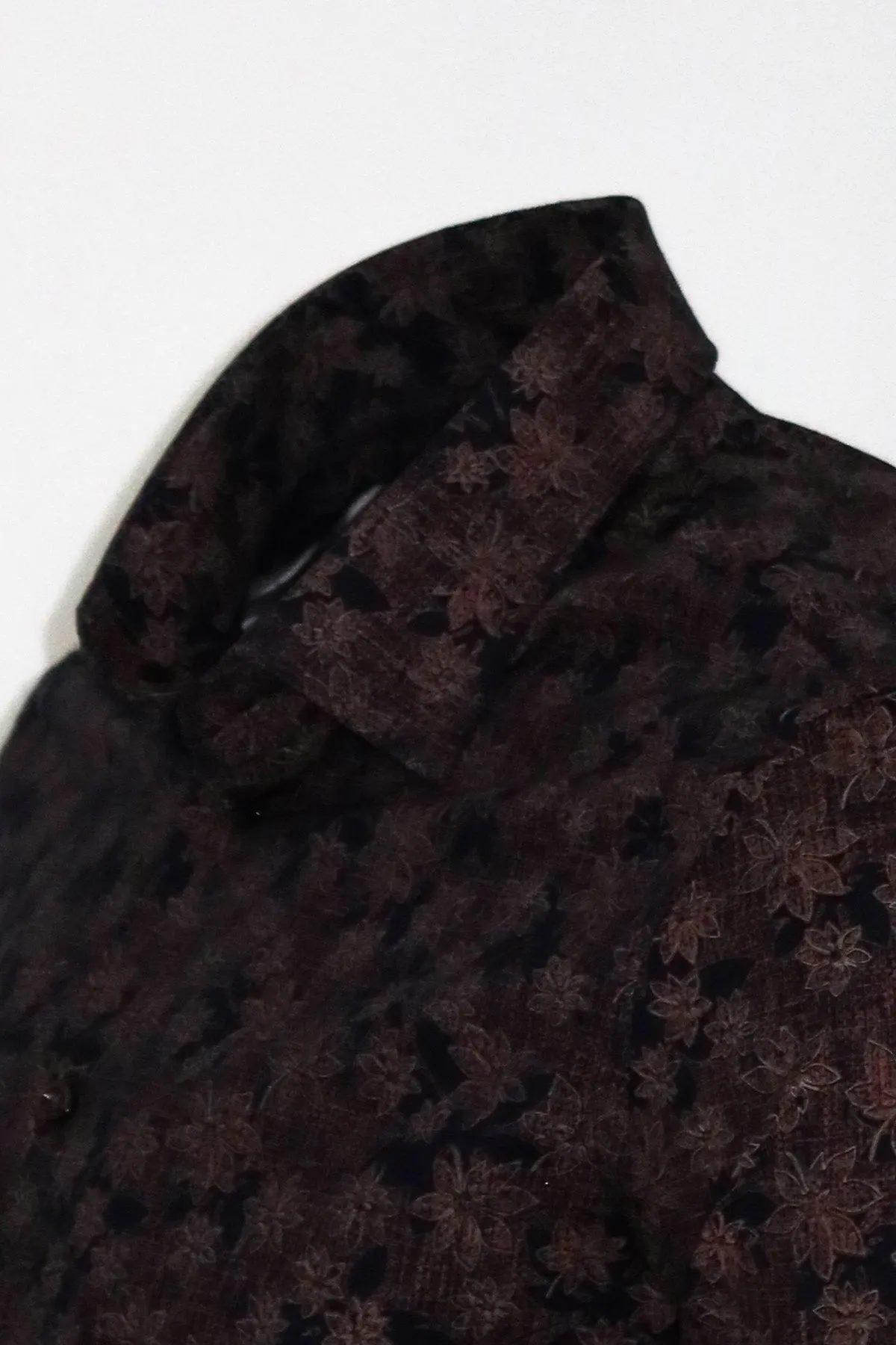 Bloom Patterned Brown Slim Fit Shirt - Wessi sold by Wessi product image thumbnail 3