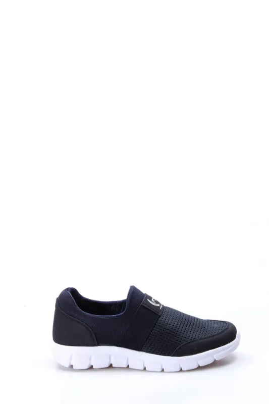 Men's Navy Slip-On Sneakers with Mesh Upper and White Sole - Wessi sold by Wessi