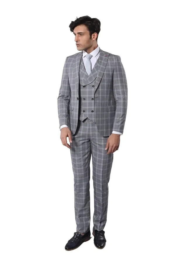 Double Breasted Grey Suit | Wessi sold by Wessi product image thumbnail 2