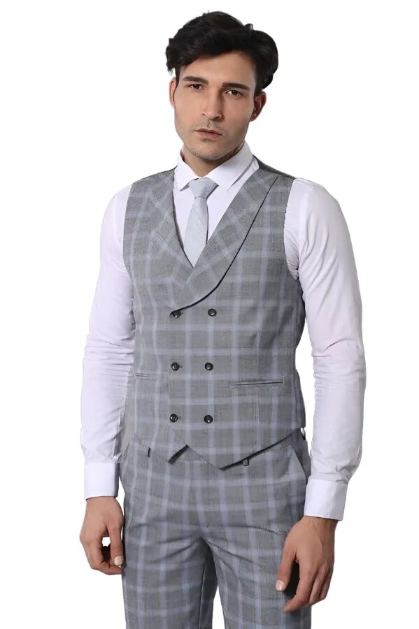 Double Breasted Grey Suit | Wessi sold by Wessi product image thumbnail 3