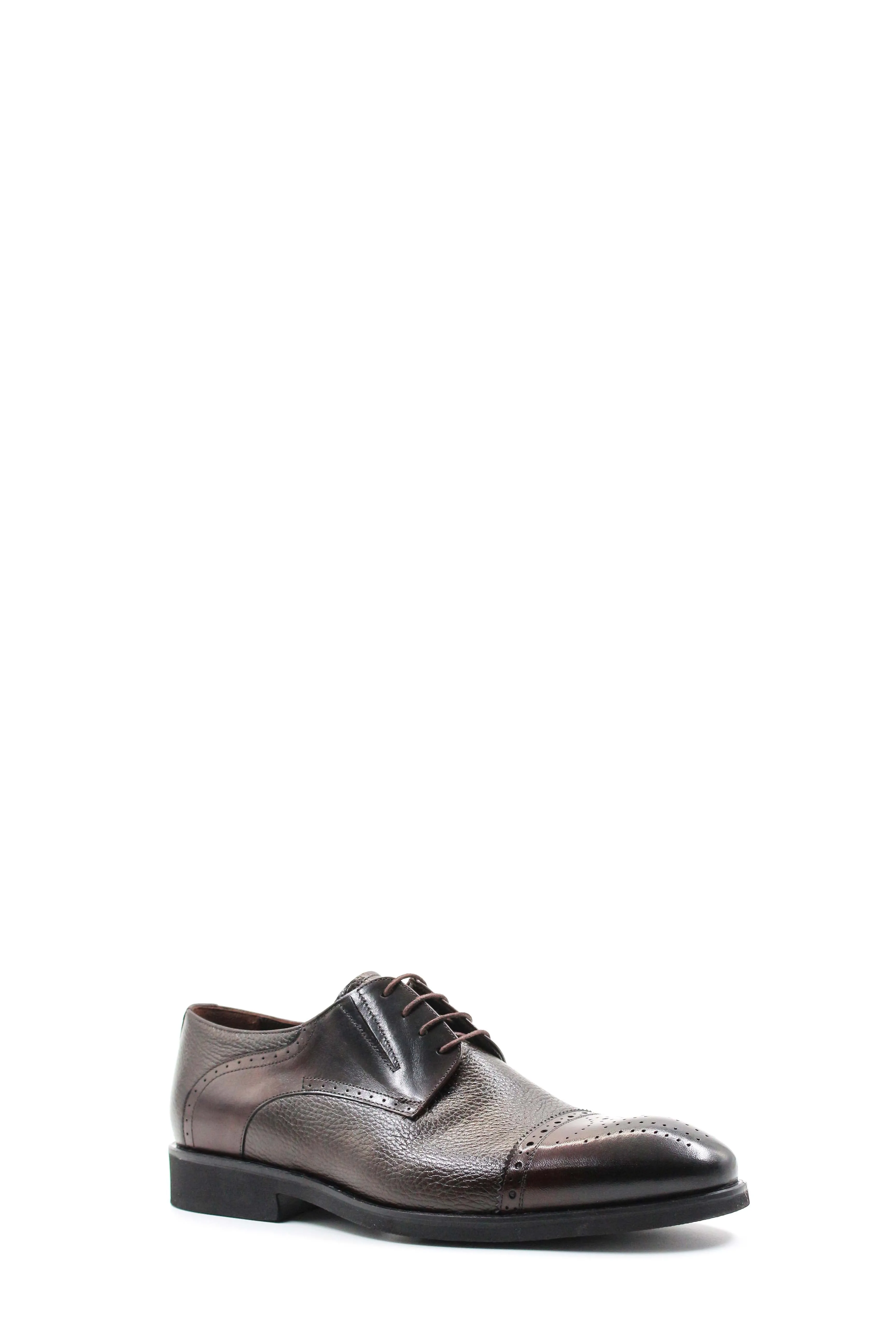 Men's Elegant Brown Brogue Leather Dress Shoes - Wessi sold by Wessi product image thumbnail 3