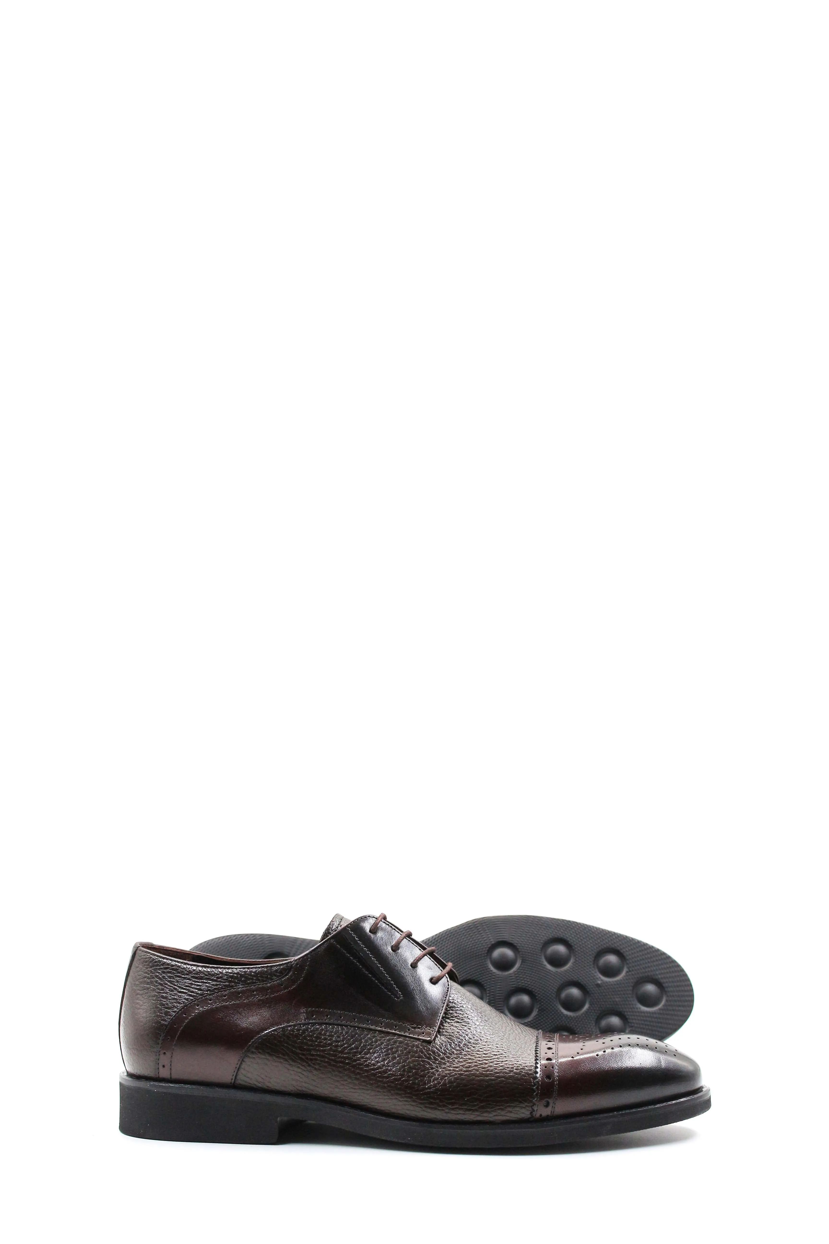 Men's Elegant Brown Brogue Leather Dress Shoes - Wessi sold by Wessi product image thumbnail 4