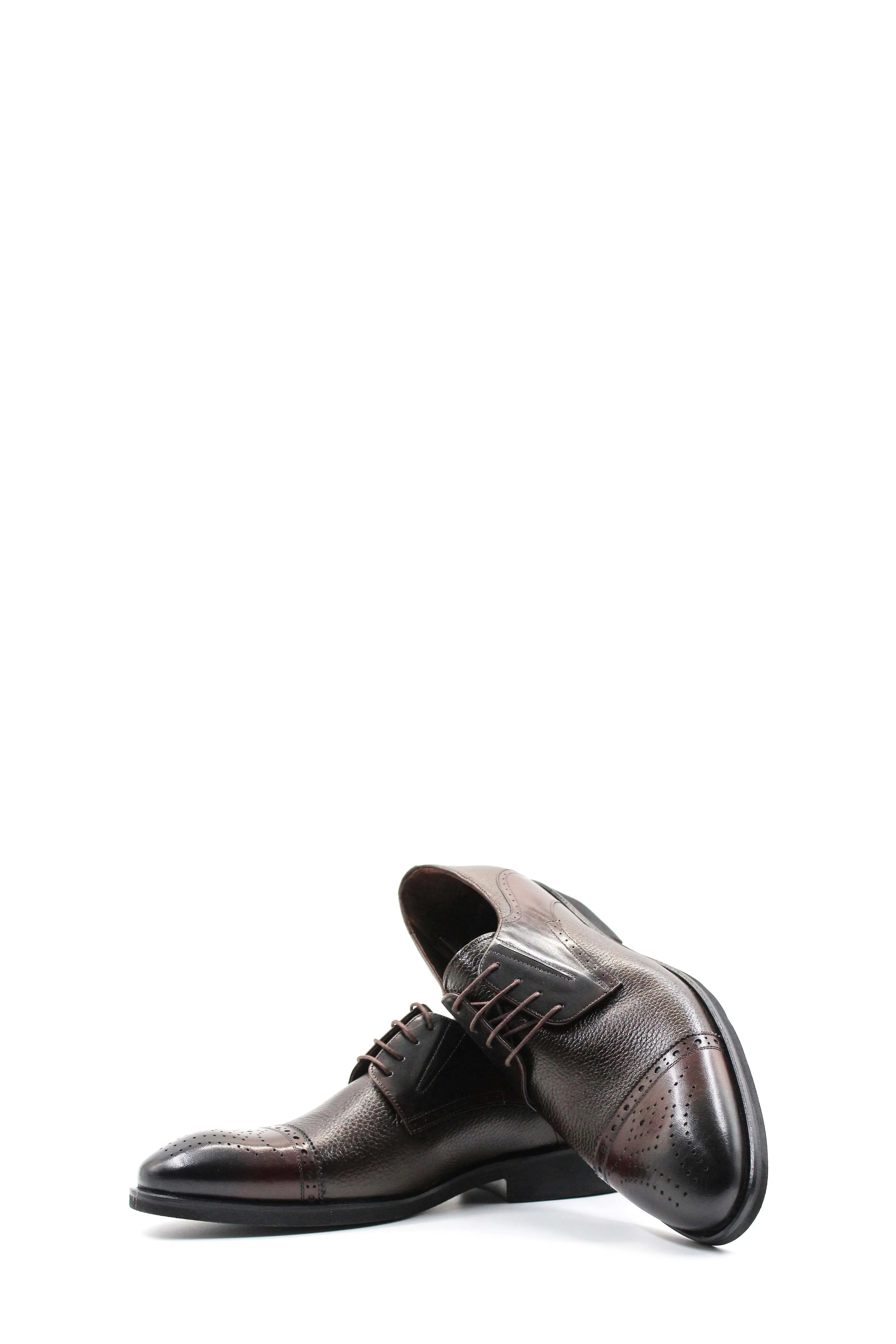 Men's Elegant Brown Brogue Leather Dress Shoes - Wessi sold by Wessi product image thumbnail 5