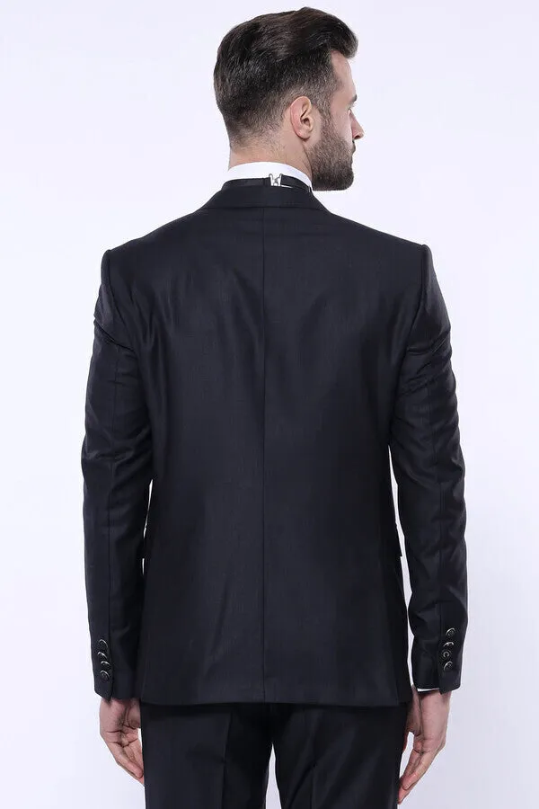 Satin Detailed Dark Grey Tuxedo | Wessi sold by Wessi product image thumbnail 4