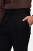 Black Wool Look High Waist Pleated Men's Trousers - Wessi sold by Wessi