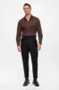 Black Wool Look High Waist Pleated Men's Trousers - Wessi sold by Wessi