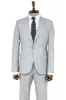 2 Piece Plain Slim Fit Grey Men Suit and Shirt Combination - Wessi sold by Wessi