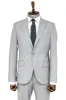 2 Piece Plain Slim Fit Grey Men Suit and Shirt Combination - Wessi sold by Wessi