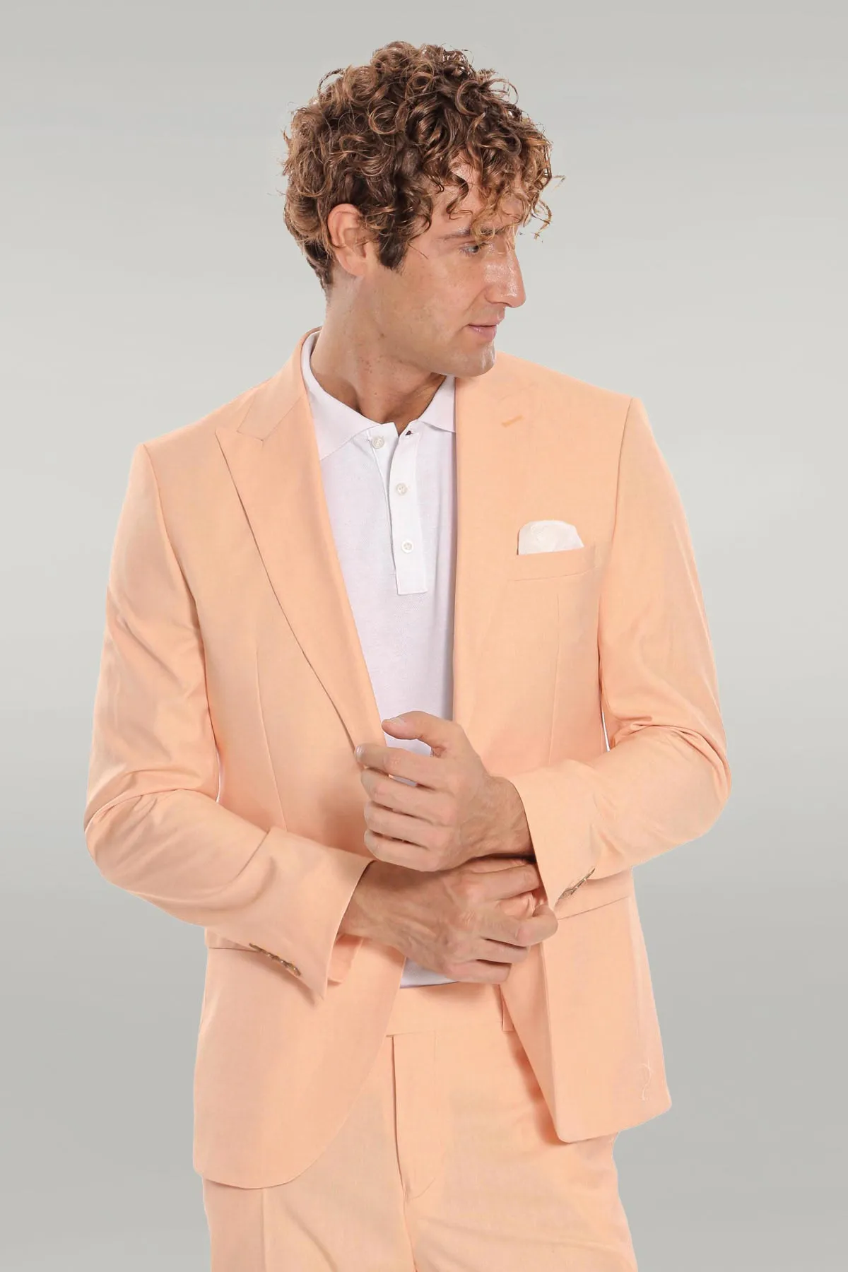 Patterned 2 Piece Slim Fit Yellow Men Suit - Wessi sold by Wessi product image thumbnail 5