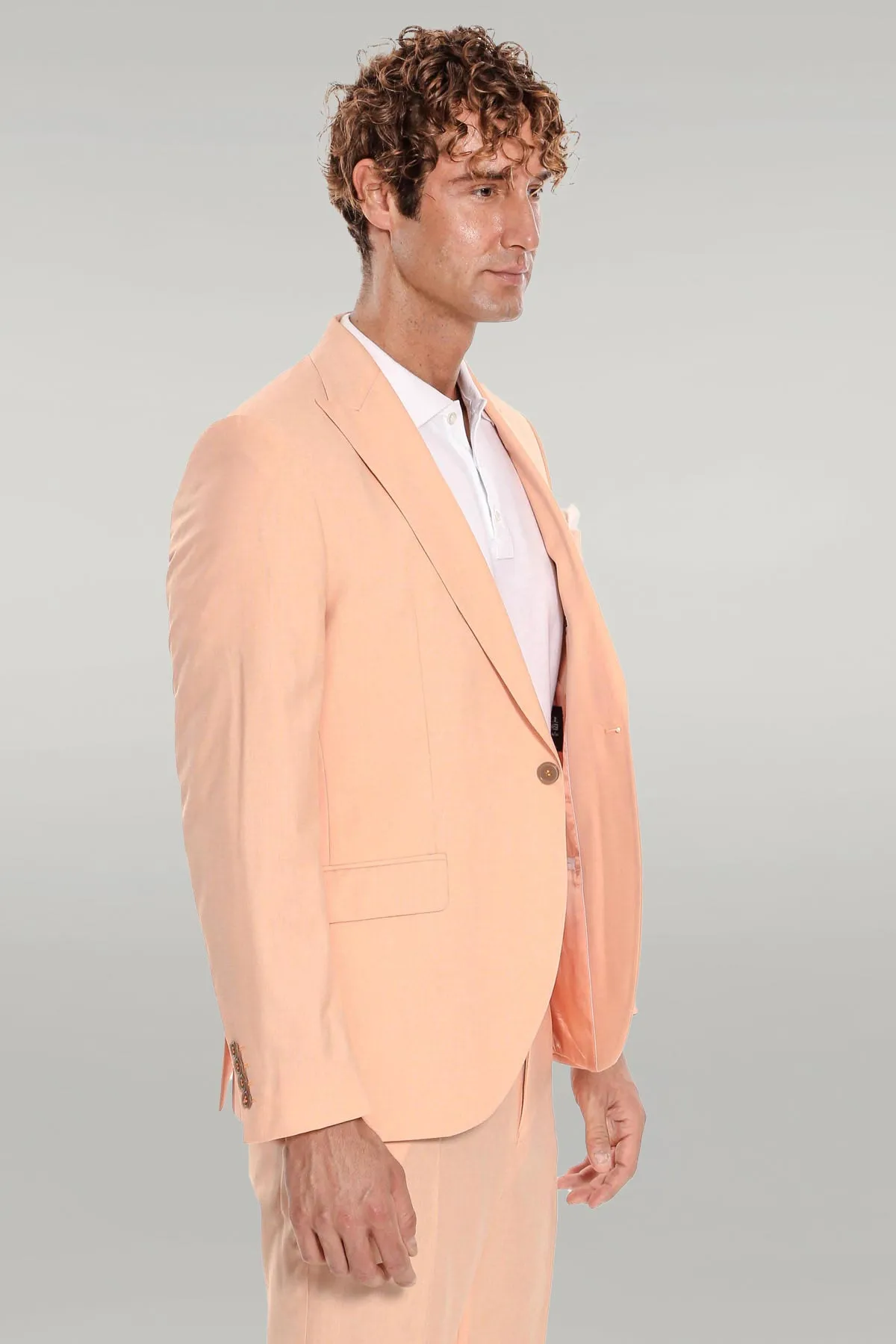 Patterned 2 Piece Slim Fit Yellow Men Suit - Wessi sold by Wessi product image thumbnail 3