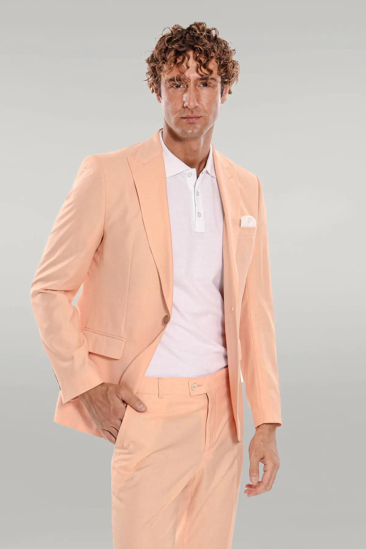 Patterned 2 Piece Slim Fit Yellow Men Suit - Wessi sold by Wessi