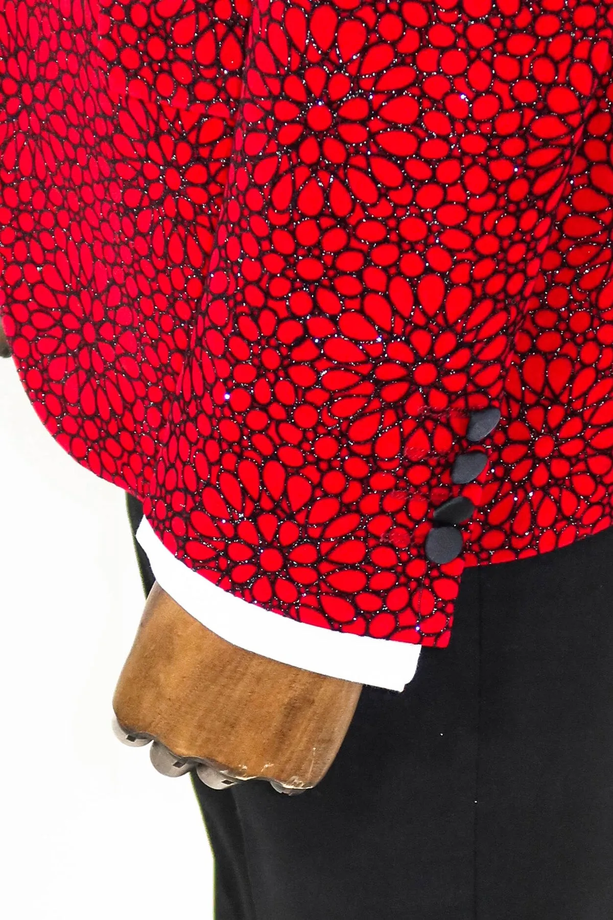 Glitter Floral Patterned Burgundy Men Party Blazer - Wessi sold by Wessi product image thumbnail 5