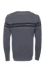 Crew Neck Knitwear Chest Patterned Over Grey - Wessi sold by Wessi