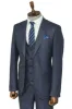 3 -Piece Single Button Peak Lapel Grey Blue Men Suit - Wessi sold by Wessi