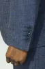 3 -Piece Single Button Peak Lapel Grey Blue Men Suit - Wessi sold by Wessi