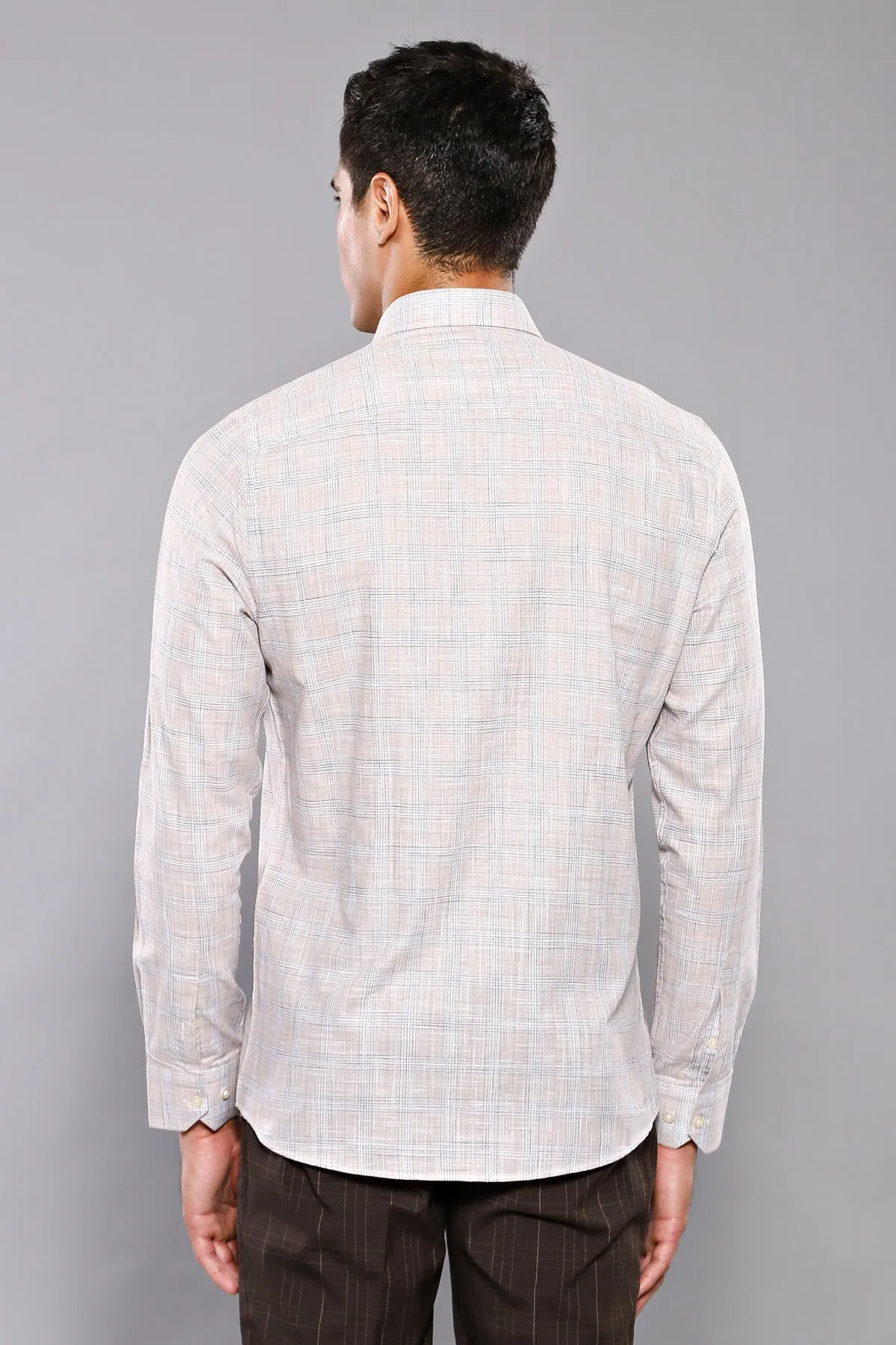 Checked Beige Shirt - Wessi sold by Wessi product image thumbnail 4
