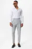Men's Grey High-Waist Pleated Textured Pants - Wessi sold by Wessi