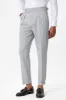 Men's Grey High-Waist Pleated Textured Pants - Wessi sold by Wessi