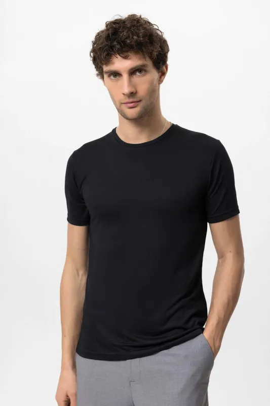 Men's Black Crew Neck Slim Fit  T-Shirt - Wessi sold by Wessi