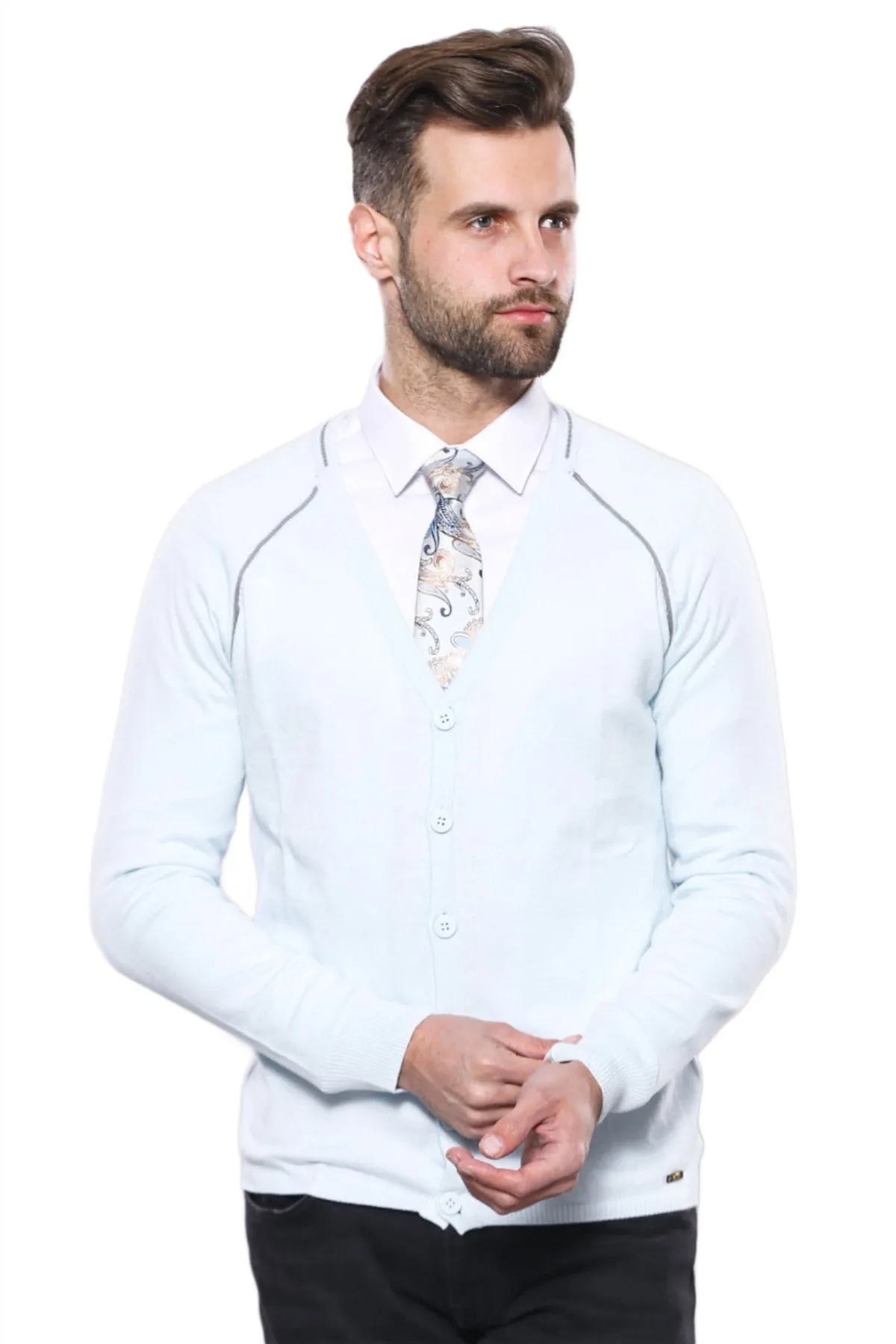 Blue Cotton Men Knitwear - Wessi sold by Wessi