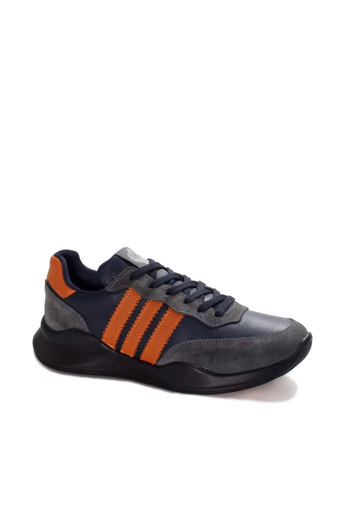 Men's Gray and Orange Stripe Sneakers-Wessi sold by Wessi product image thumbnail 4