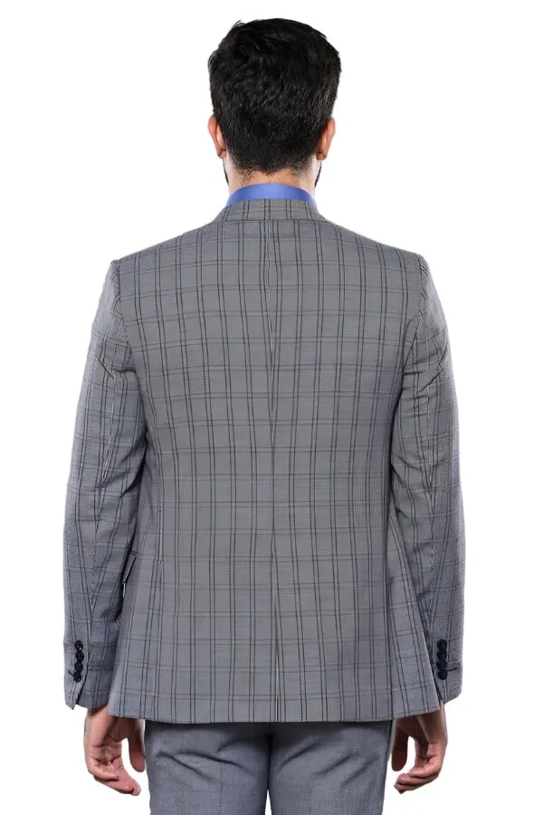 Plaid Navy Slim-Fit Vested Suit | Wessi sold by Wessi product image thumbnail 5