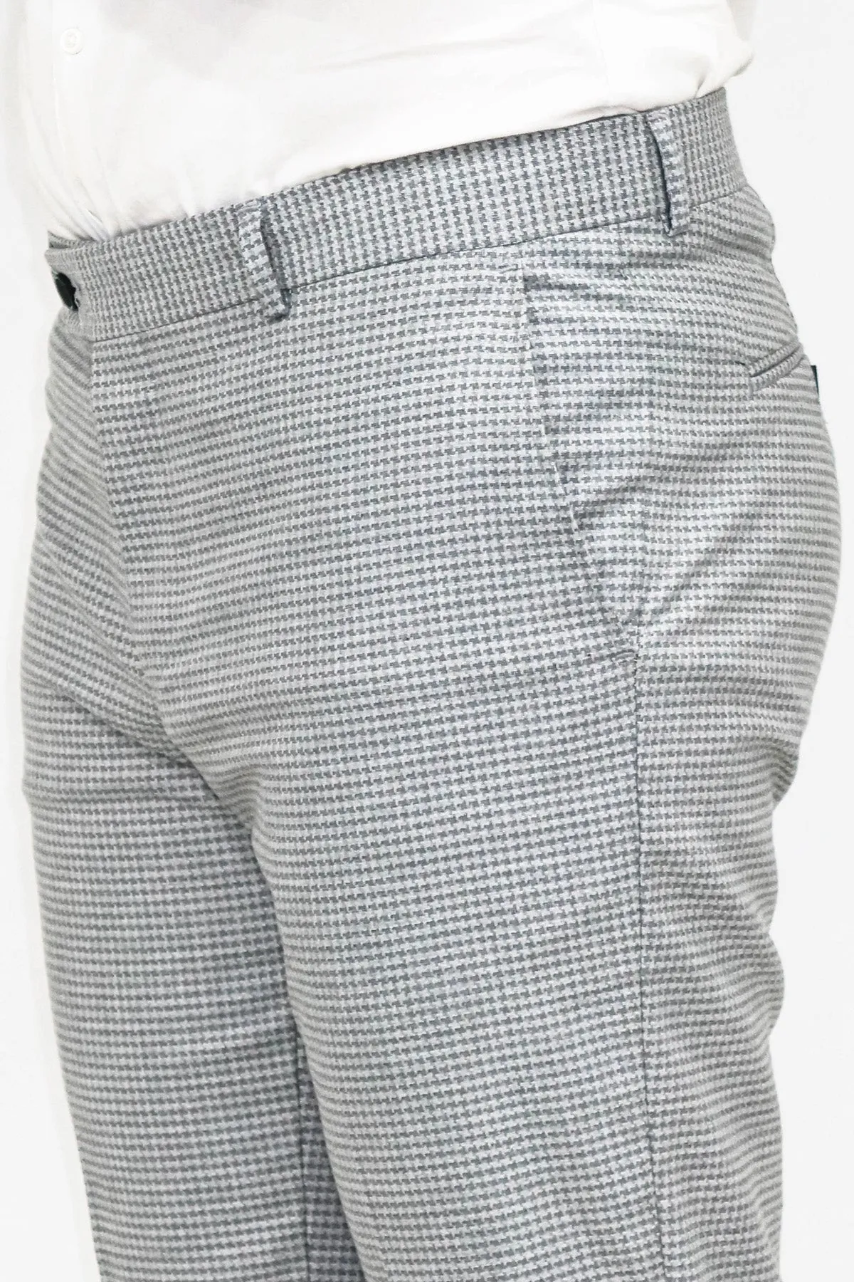 Houndstooth Patterned Grey Men Pants - Wessi sold by Wessi product image thumbnail 2
