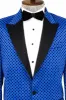 Sequin Dot Patterned Sax Blue Men Party Jackets - Wessi sold by Wessi