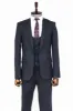Slim Fit Patterned Navy Blue Men Suit - Wessi sold by Wessi