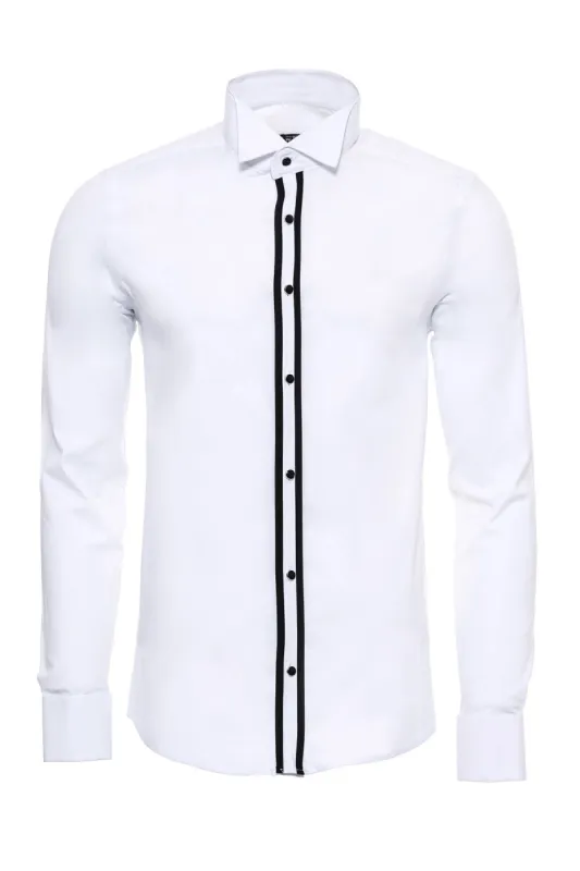 Button Detailed White Formal Shirt - Wessi sold by Wessi