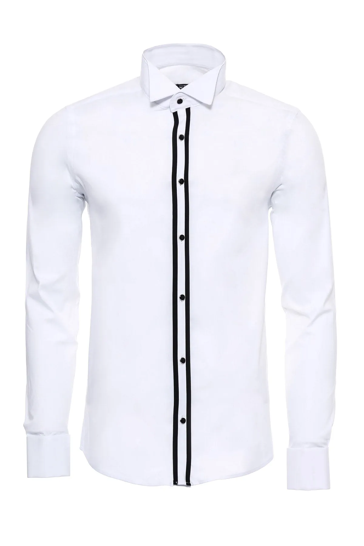 Button Detailed White Formal Shirt - Wessi sold by Wessi