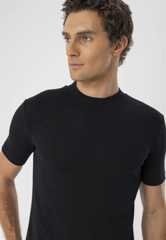 Black Crew Neck Slim Fit T-Shirt - Wessi sold by Wessi