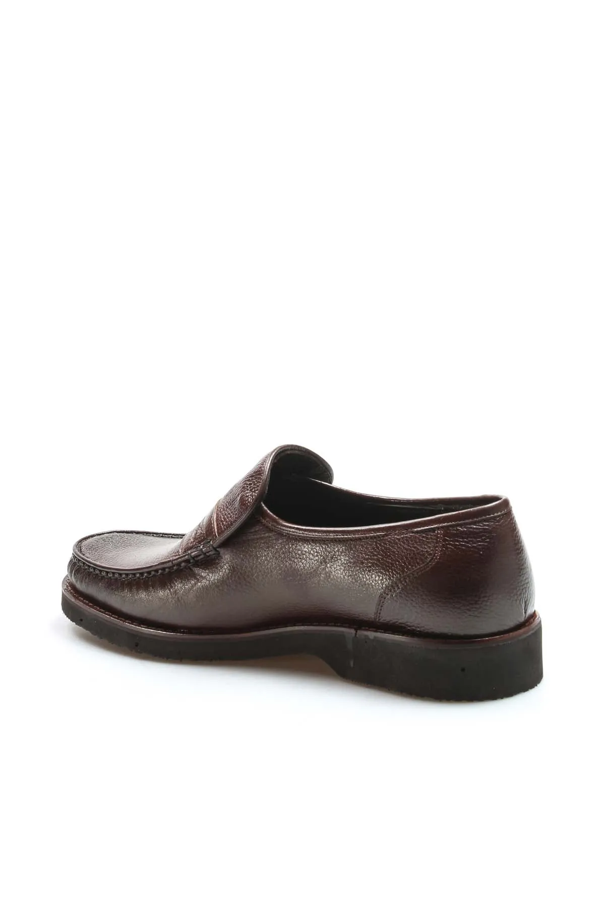 Men's Brown Leather Penny Loafers with Textured Finish - Wessi sold by Wessi product image thumbnail 3