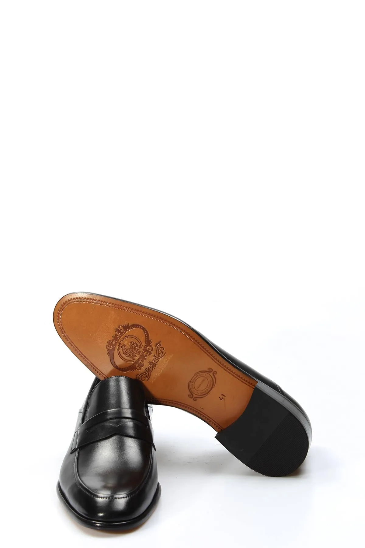 Men's Black Leather Classic Penny Loafers - Wessi sold by Wessi product image thumbnail 4