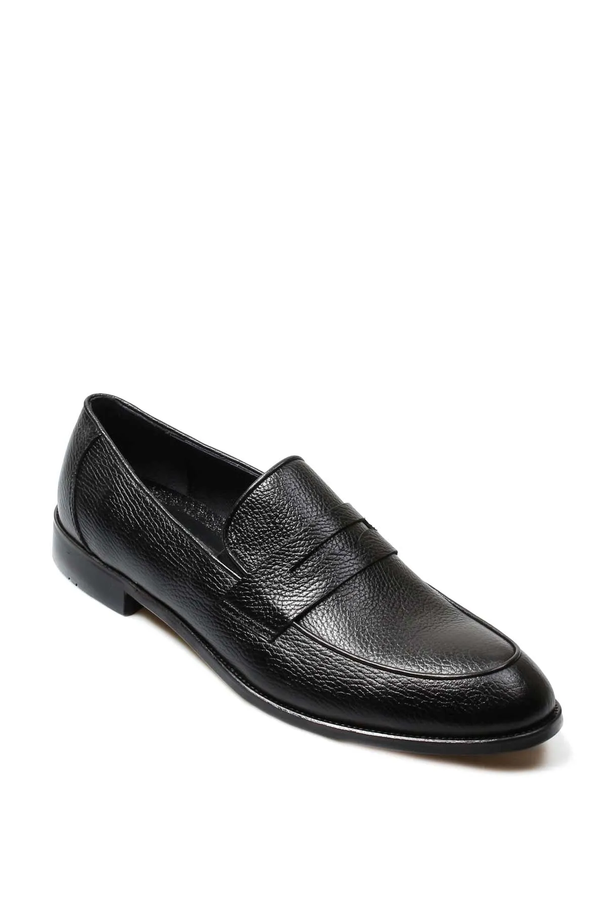 Men's Black Pebble Grain Leather Loafers - Wessi sold by Wessi product image thumbnail 3