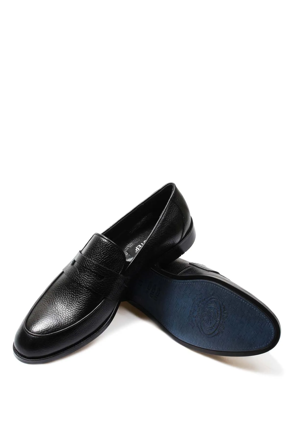 Men's Black Pebble Grain Leather Loafers - Wessi sold by Wessi product image thumbnail 4