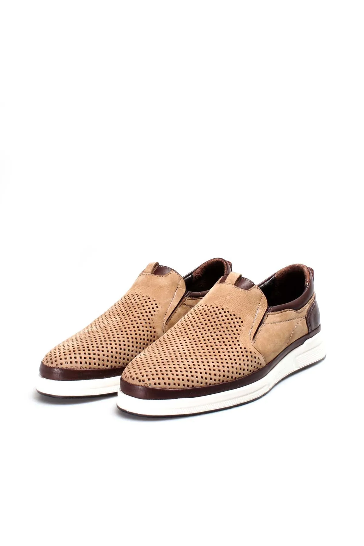 Beige Perforated Casual Slip-On-Wessi sold by Wessi product image thumbnail 5