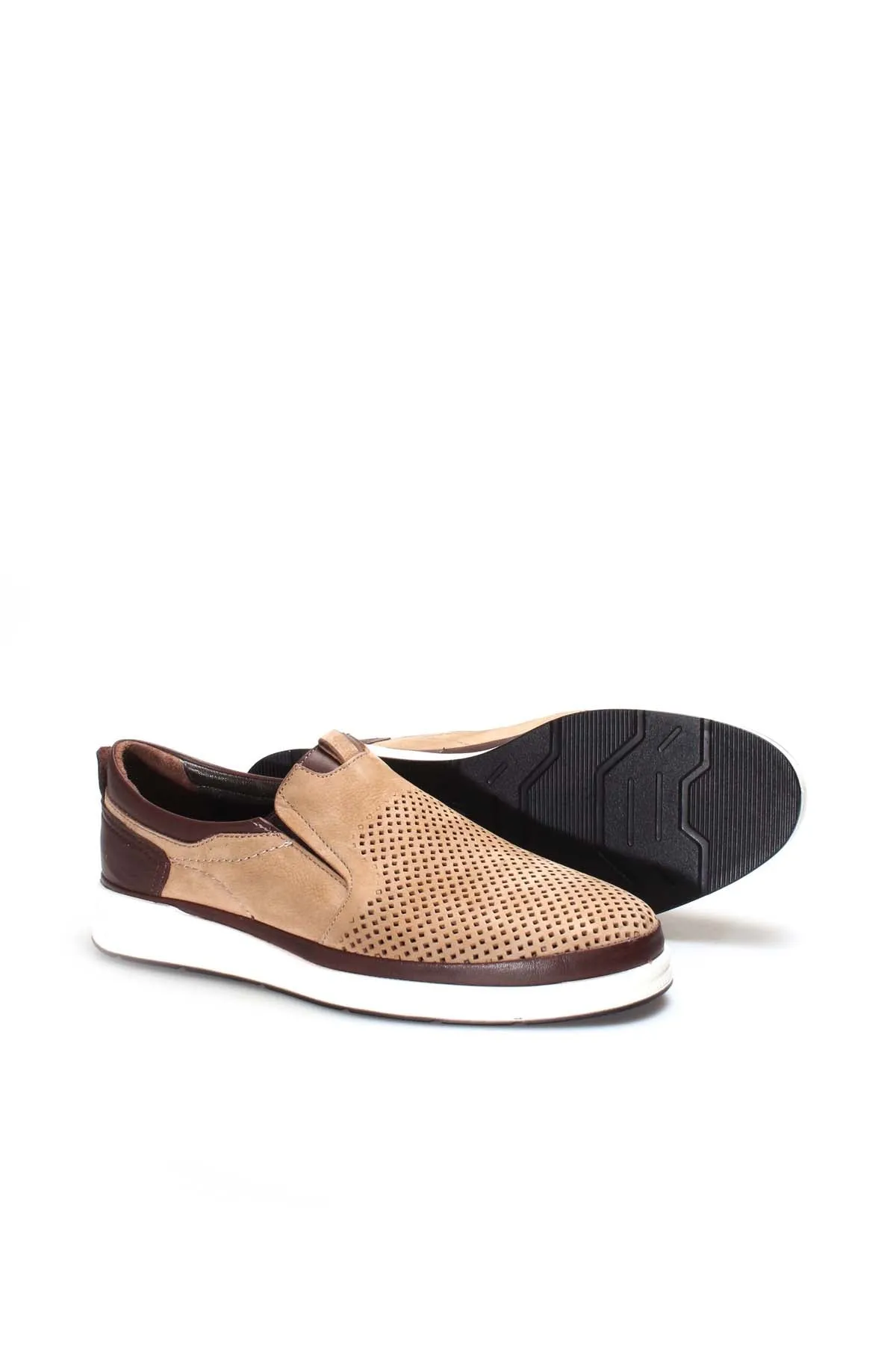Beige Perforated Casual Slip-On-Wessi sold by Wessi product image thumbnail 4