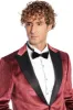 Slim Fit Velvet Burgundy Men Sparkle Tuxedo Jacket - Wessi sold by Wessi