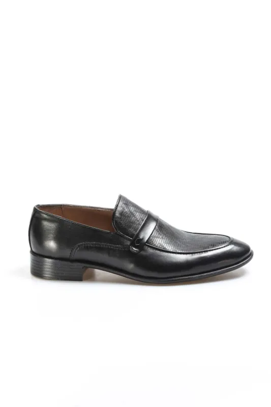 Men's Black Leather Dress Loafers-Wessi sold by Wessi