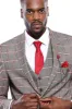 Checked Slim-Fit Grey Men Blazer - Wessi sold by Wessi