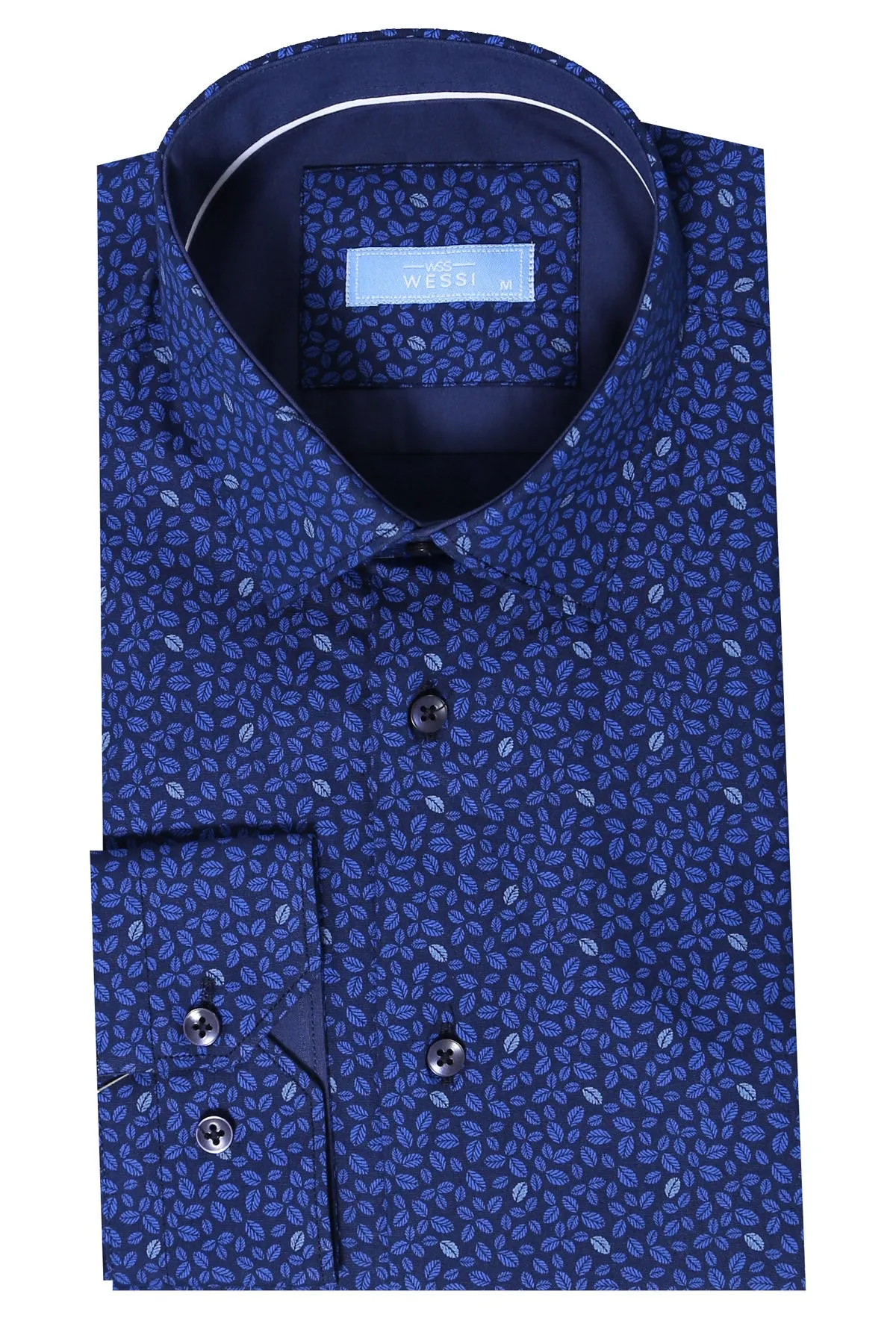 Patterned Blue Long Sleeve Shirt | Wessi sold by Wessi product image thumbnail 5