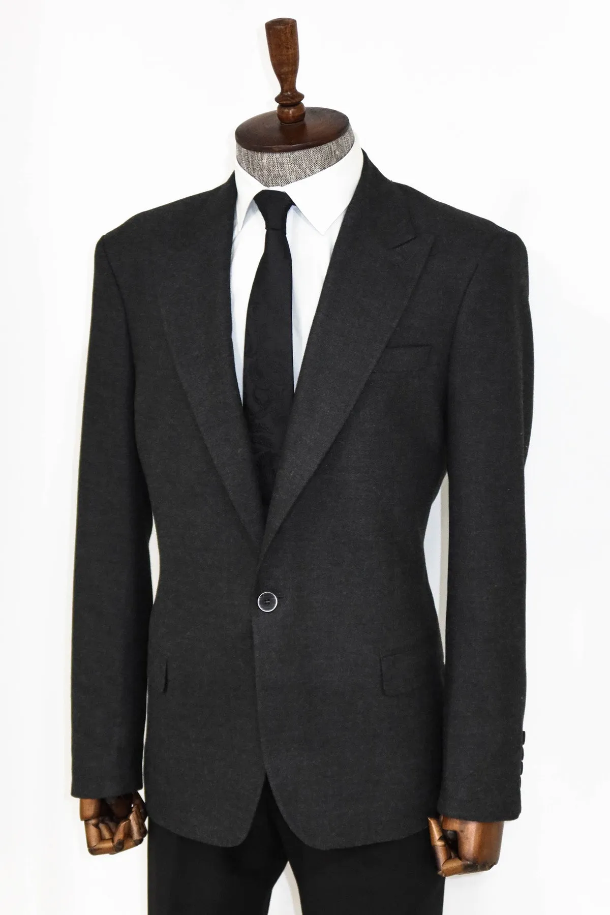 Plain Slim Fit Sport Anthracite Men Blazer - Wessi sold by Wessi product image thumbnail 5