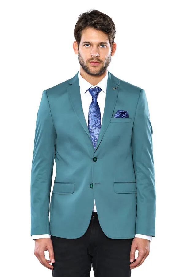 Modeled Cotton Green Blazer - Wessi sold by Wessi product image thumbnail 5