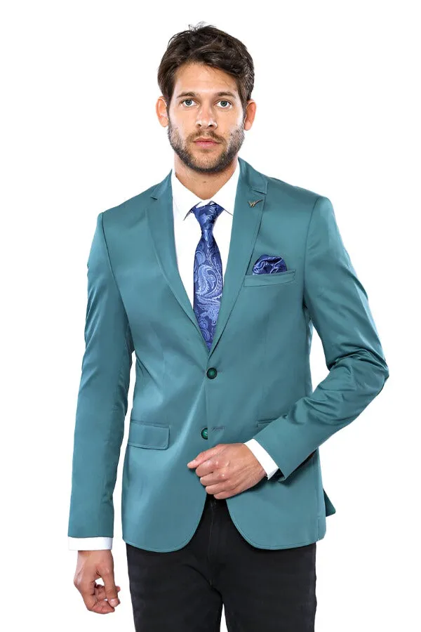 Modeled Cotton Green Blazer - Wessi sold by Wessi product image thumbnail 4